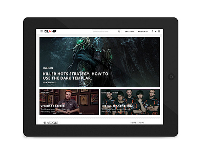 GLHF Responsive Redesign design esports gaming glhf tablet video games website