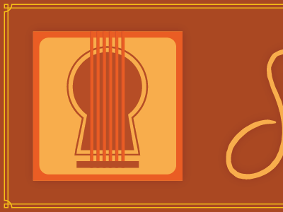 Stolen Moments guitar illustration key keyhole