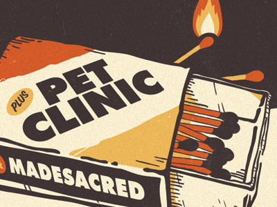 Playing with Matches gigposter illustration illustrator poster screenprint silkscreen