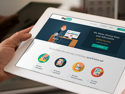 Flat Home Page Design flat design flat illustration