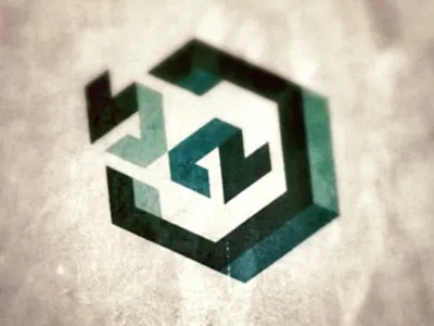 Personal logo abstract geometric hebrew identity initials isometric logo personal shapes typography