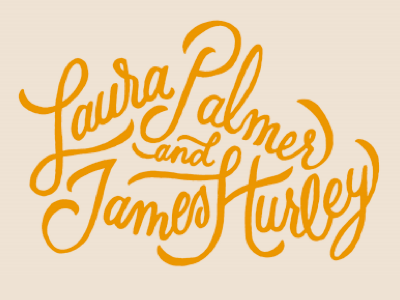 Name Practice couples gold handlettering script twin peaks wedding