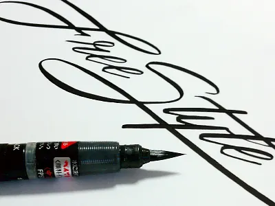 Freestyle brush brush lettering calligraphy hand lettering lettering script typography