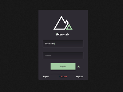 Login Concept app concept flat imountain intersensus ios logo minimal