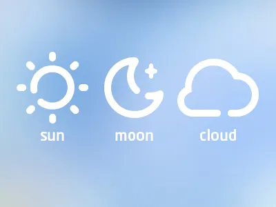 Weather icons cloud icon moon star sun ui weather