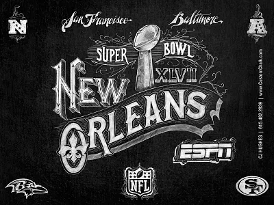 ESPN Super Bowl artwork by CJ Hughes art chalk chalk art chalk artist chalk lettering chalk mural artist chalk typography espn nfl super bowl