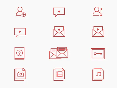 Icons flat icons stroke