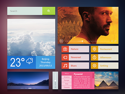 Ui Kit icon interface lau photoshop ui design