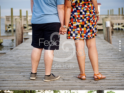 Our Wedding Website clean fullscreen minimal parallax website wedding