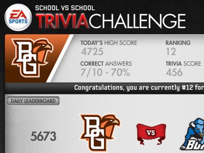 EA Sports School vs School Trivia Challenge college ea football games trivia