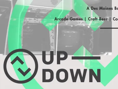 Up Down branding identity logo mark typography