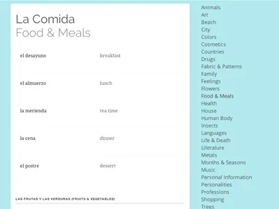 Learn Spanish website