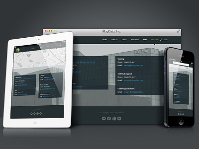 iMapData website - Contact Us business contact contact us css html mobile responsive design ui web design website