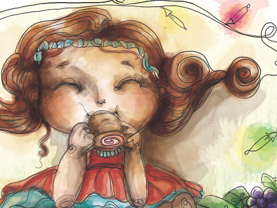 Glotona en Navidad christmast digital ilustration food