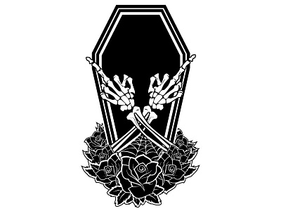 Wfs Wip ai black and white horror tattoo tee shirt wacom