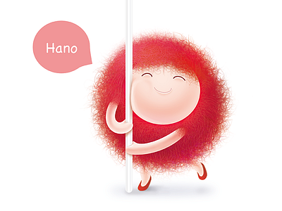 little wei fat fur hello lovely mascot pole