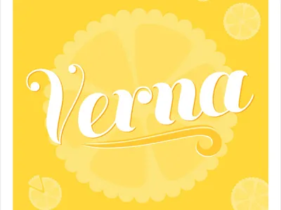 Verna illustration print stick pop type typography verna