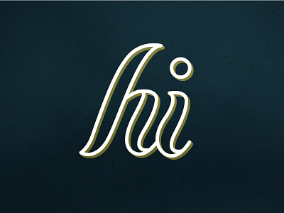 Oh hi. custom hand drawn hi lettering script type typography