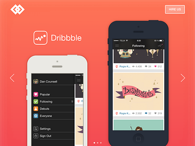 Website iOS 7 Style design dribbble ios 7 ios 7 style ios7 ios7 style logo website