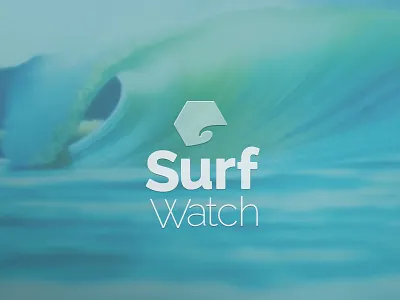 Surfwatch blue branding depth design layers logo web