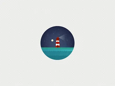 The Lighthouse Watch (Icon 5) icon iconset illustrator lighthouse moon ocean pattern shape sun texture