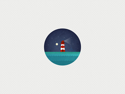 The Lighthouse Watch (Icon 5) icon iconset illustrator lighthouse moon ocean pattern shape sun texture