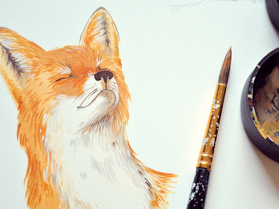 .fox. animal fox paint