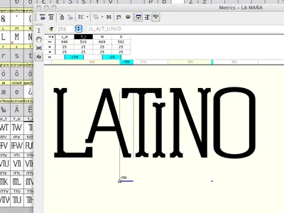 La Maña Kerning font fontlab kerning la maña ligaduras ligadures tipografia typefaces typography