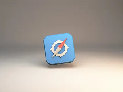 Safari icon 3dmodeling 3d cinema4d icon safari