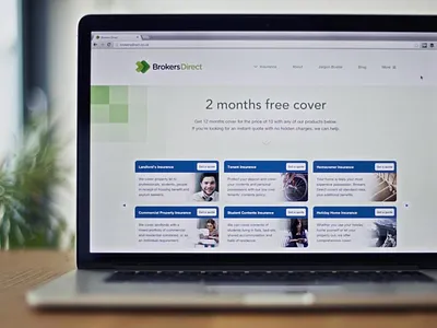 Brokers Direct carousel green insurance responsive rwd timeline