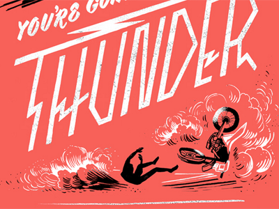 Crash like Thunder hand lettering lettering motorcycle poster type