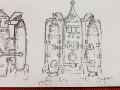 Cloud Making Rocket Detail – WIP cloud cloudmaker concept i am the cloud maker illustration machine rocket sketch wip