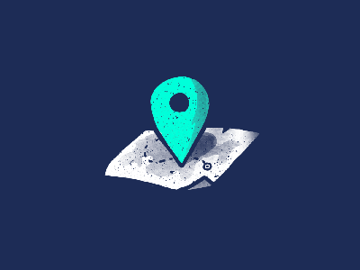 (Animated Gif) Route animation gif gritty icon illustration map marker pin