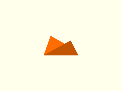 Logo logo minimal mountain orange