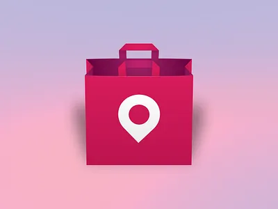 Shopping bag bag geo pin shopping