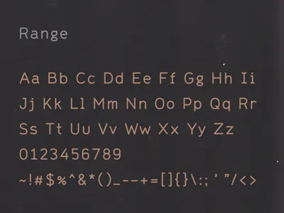 Range, a font font letters mischief type