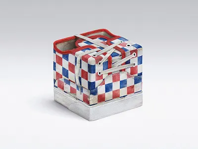 Vans Authentic CA - Checker True Blue / Red authentic california checker checkerboard cubes pattern print sneakercube sneakers squares vans