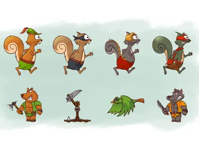 Squirrel hood game characters characters decean game hood nelutu squirrel