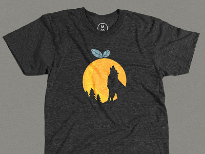 Cotton Bureau Wolf Tee cotton bureau graphic illustration local moon orange quoss syracuse t shirt wolf