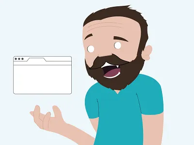 Self Portrait beard character developer self vector