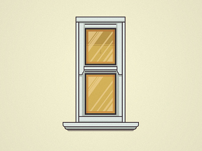 Window d david dh illustration white window yellow