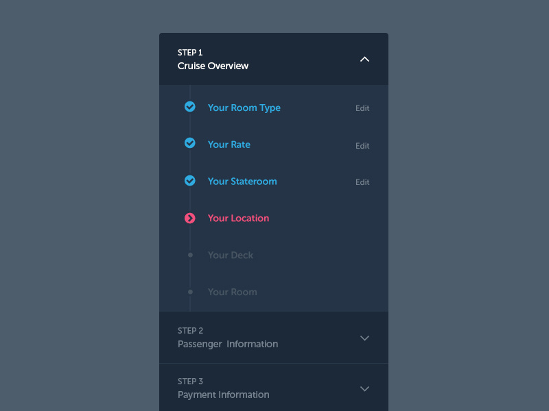 Example of Steps Sidebar