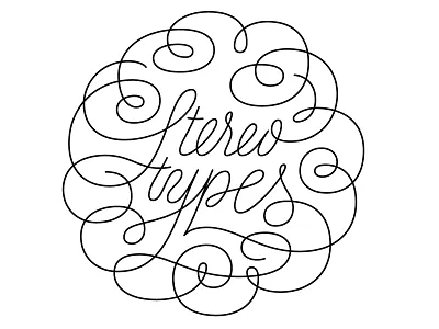 Stereotypes Logo calligraphy lettering logo