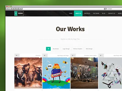 Asobar WordPress design flat portfolio web design wordpress