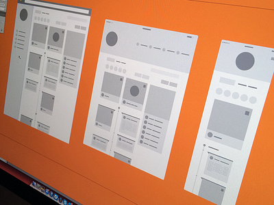 Wireframes flat flat design focus lab icons responsive ui design web design wireframes