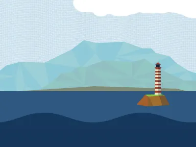 Lighthouse lighthouse mountains ocean