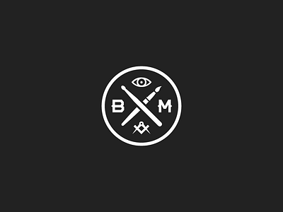 Band Made Goods - Stamp badge clean cross flat logo mark minimal stamp