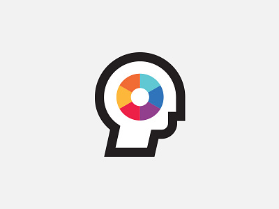 Colorhead circle colors head icon illustration mark no brain just color profile wheel