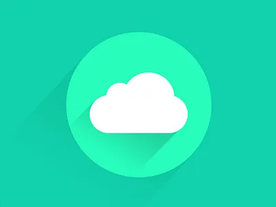 Cloud Icon flat icon light minimal round shadow