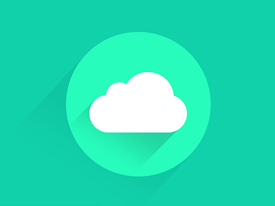 Cloud Icon flat icon light minimal round shadow